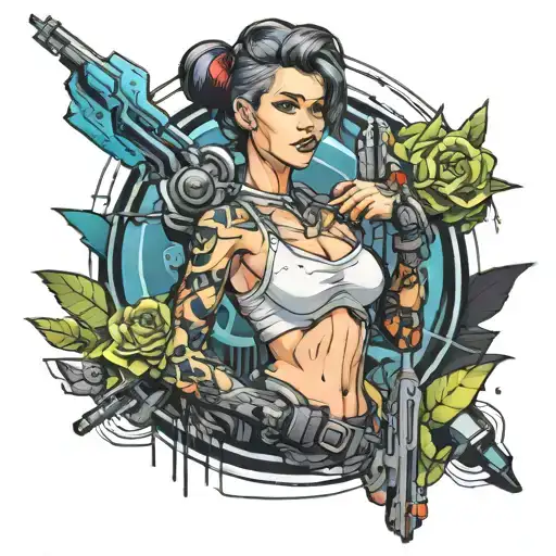 Create A Sleeve Cyberpunk Tattoo Design