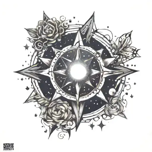 Star Universe In The Center