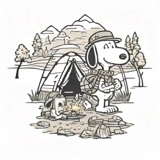 Snoopy Camping