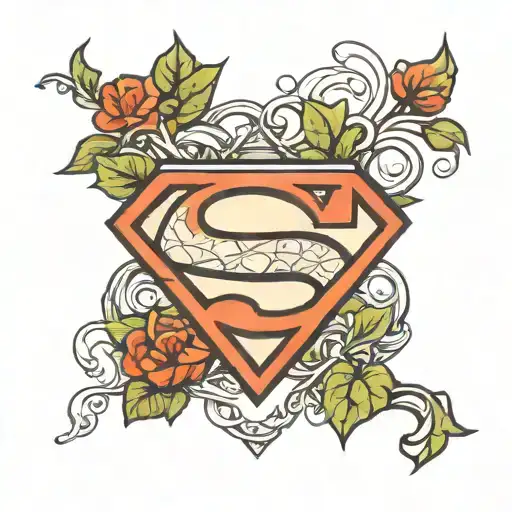 Superman Symbol With Vine Wrapping