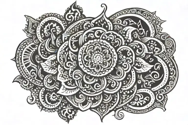 My Dads Name Earl W Henna Inspired Patterns