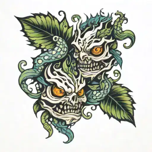 Monsters Leaf Intertwined