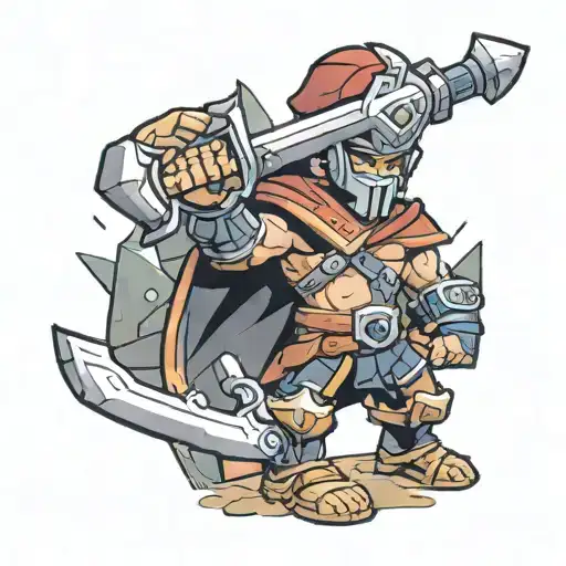 Make A Skin Of The Brawl Stars Gladiator Cousin Who Holds A Sword