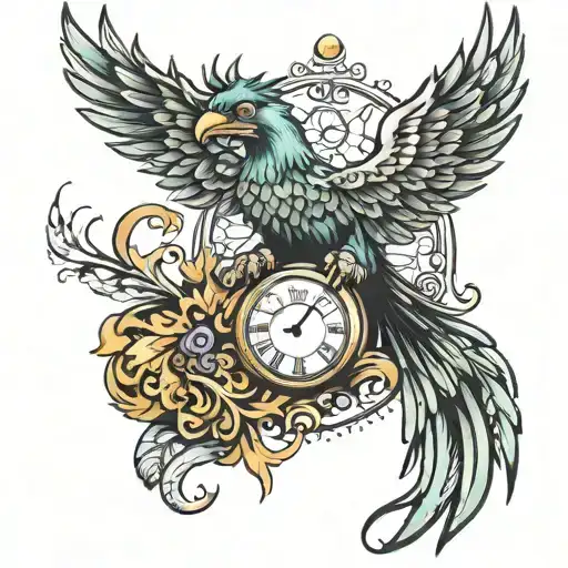 Clock And Phoenix