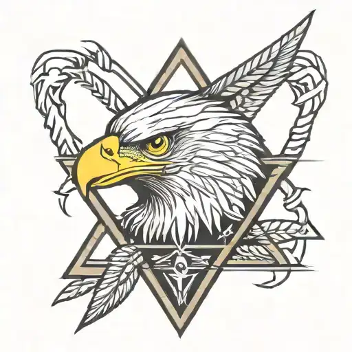 Eagle Inside A Triangle