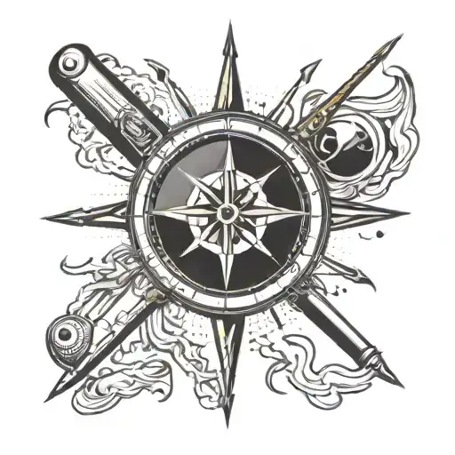 Baseball Compass Moon