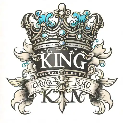 King Crown And Name Written