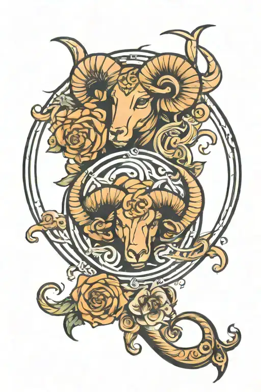 Aries Capricorn Cancer And Taurus Zodiac Symbol