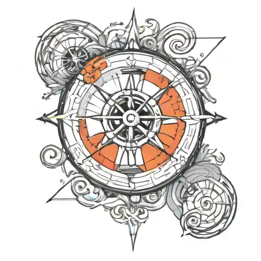 Viking Compass Half Sleeve With Swedish Runes