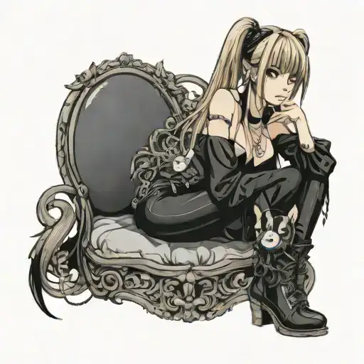 Misa From Death Note With Big Breast And Sexy Dark Clothes