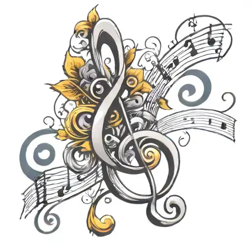 Clef With Music Notes