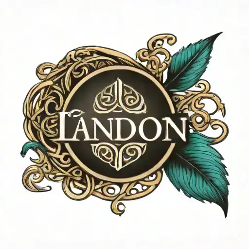 Landon Name With Celtic Knot