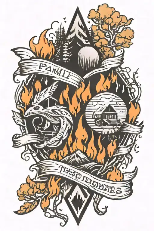 Family Wilderness Fire