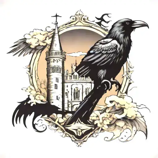 Raven And Tower Castle