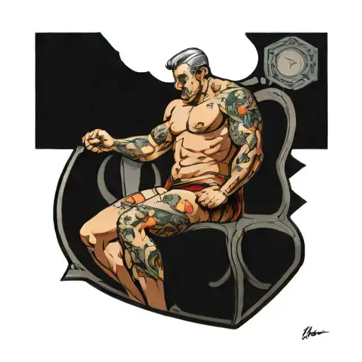 Pin Up Guy Wearing Jockstrap