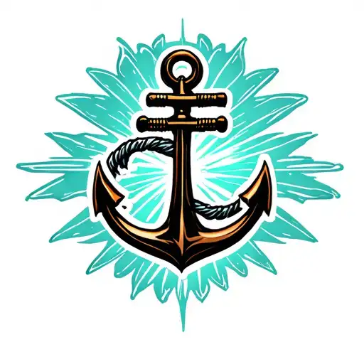 Anchor Over Coming Addiction Recovery Symbol