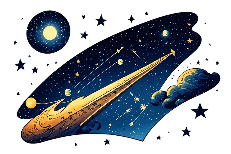 Big Dipper Constalations Evening Sky Line