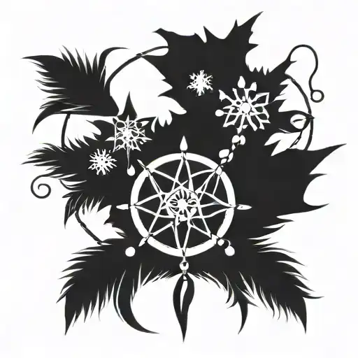 Dreamcatcher Wuth 8 Point Snowflake Centre