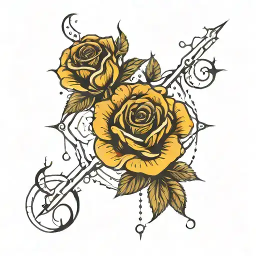 Gemini Constellation Single Yellow Rose