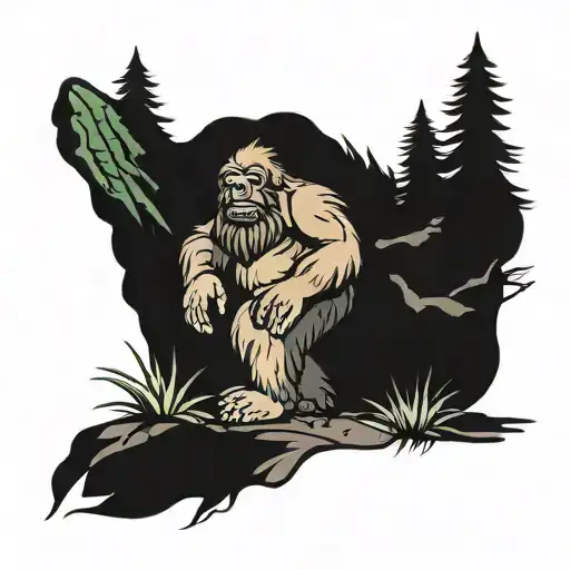 Bigfoot Pooping