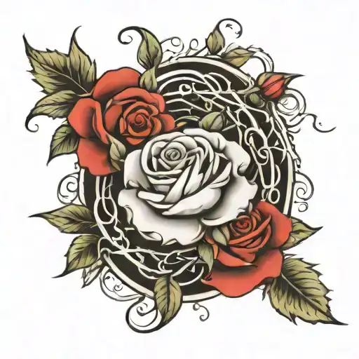 Rose Vine Wrapping Tail Around Stem