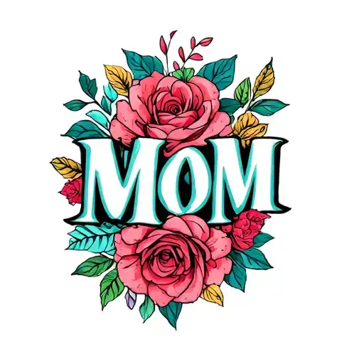 Mom Tattoo Text Tattoo Design