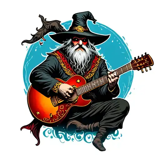 Evil Wizard Playing Guitar