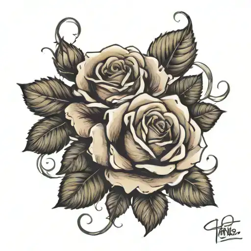 Realistic Rose Intertwined