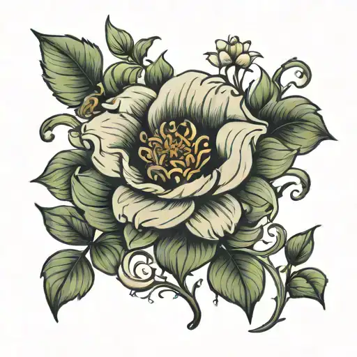 September December Birth Flowers Tattoo