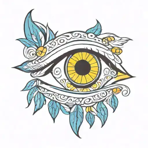 Evil Eye With Greek Colors