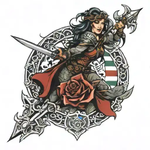 Schieldmaiden Warrior Woman