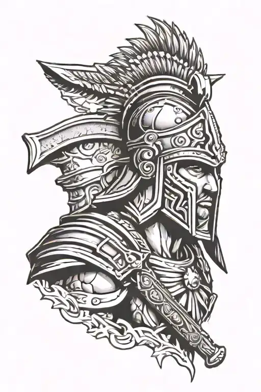 Gladiator With Ak 47 Gun