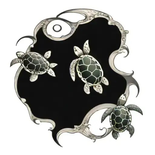 Infinity Symbol With 2 Turtles