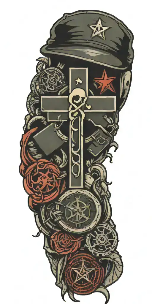 Army Medic Symbol Surrounded