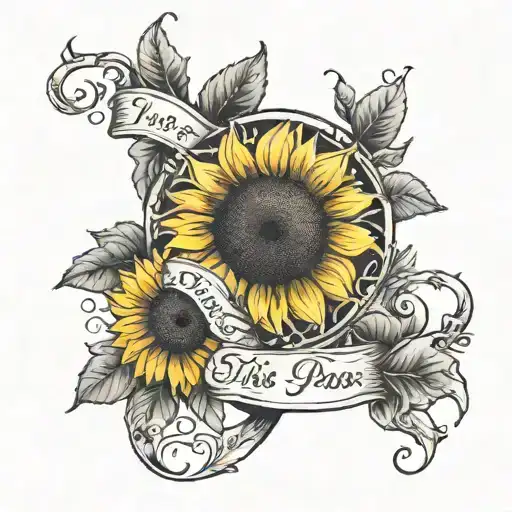 This Too Shall Pass With Semi Colon And Sunflower Growing