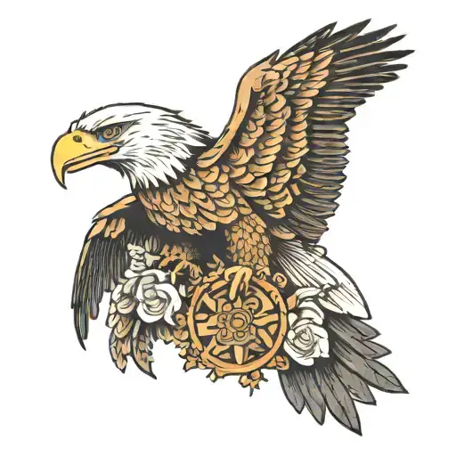 Eagle Holding Hands With His