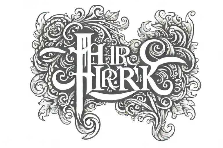 Hrh Lettering For Neck