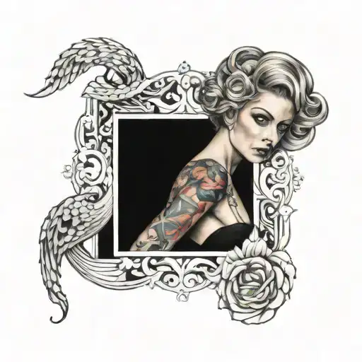 Infinity Sleeve And Photo Of A Girl On The Background