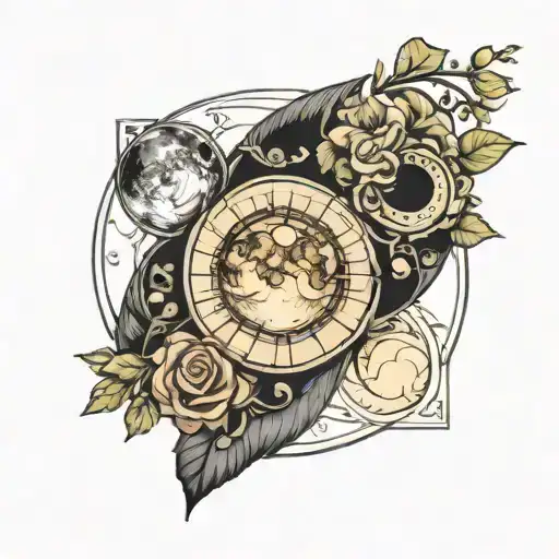 Moon Phases Intertwined Representing Your Love Heart