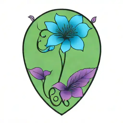 Mendhi Style Flower Intertwined With Names Remi H P Lovecraft