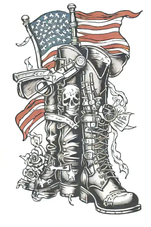 All Give Some Some Give All With Flags And Boots And A Gun