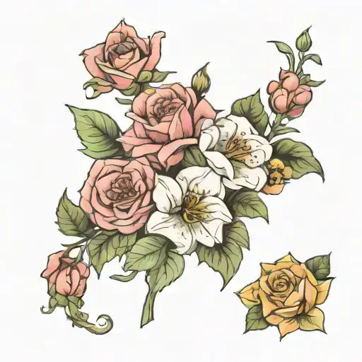 April January August And August Birth Flower Bouquet