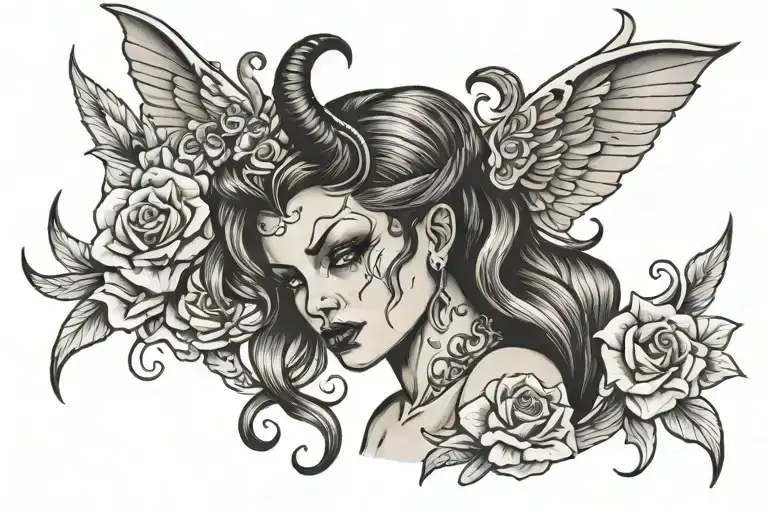 Lady Devil Half Angel