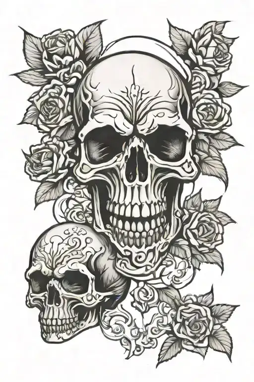 Thigh Skull See No Evil Speak No Evil Pride Colors