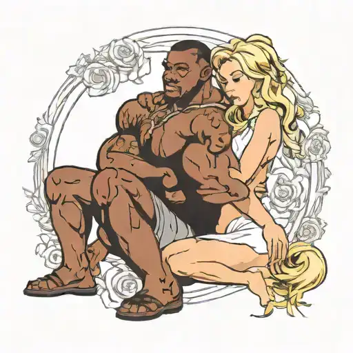 Big Black Muscular Man Nursing Nude Slim Young Fragile European Blonde Teenage Girl