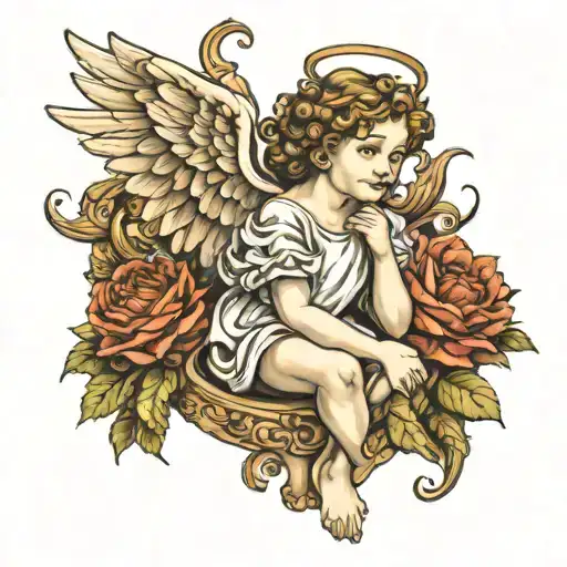 Angel With Cherubs