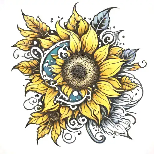 Water And Stars And Sunflower