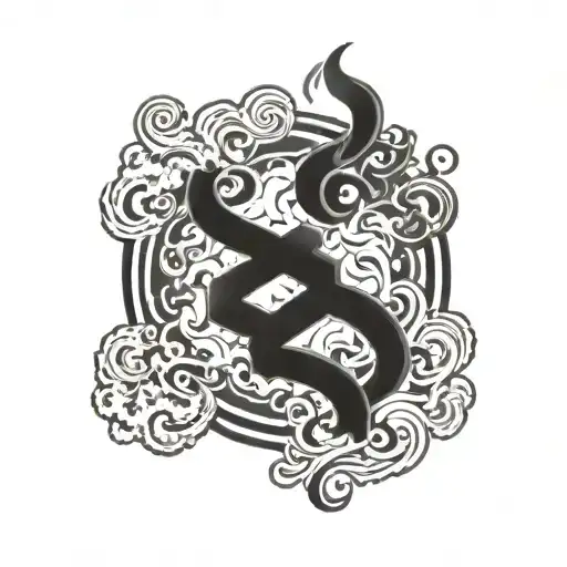 Stoicism Symbol With Smoke Rising