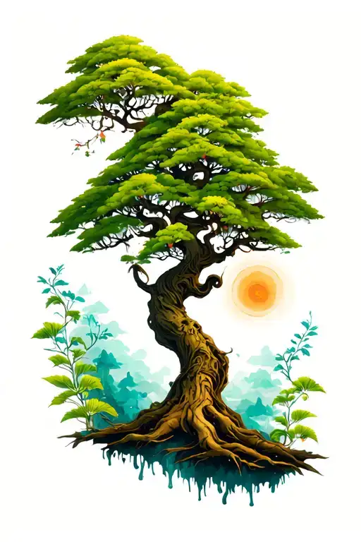 Bodhi Tree Growing Turning From Organic