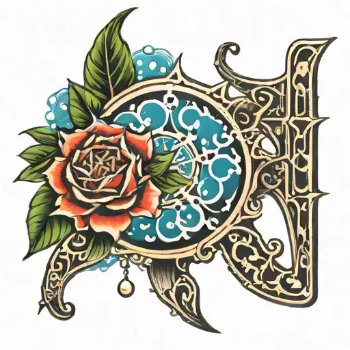 Web Tattoo With Water Drops Spelling Yaqui